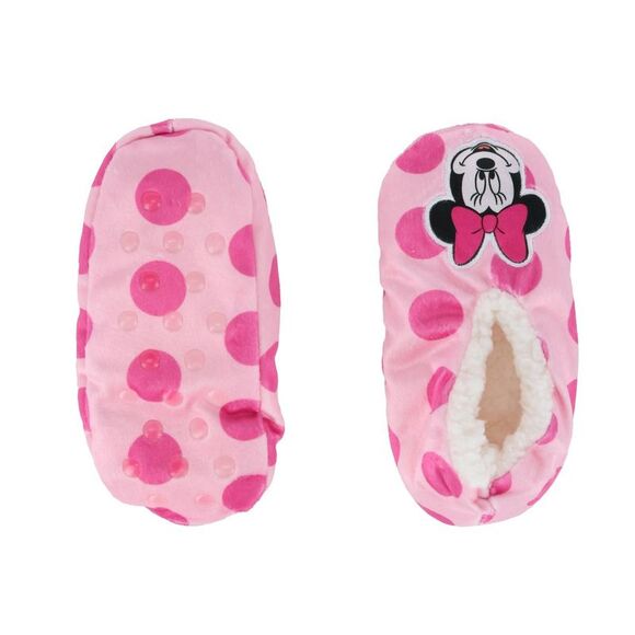 Textiel Trade Girl's Disney Minnie Mouse & Polka Dots Anti-Slip Slippers - Picture 3 of 5